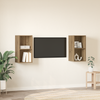 Væg TV Skab 2 pcs Artisan egetræ 37 x 37 x 72 cm