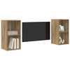Væg TV Skab 2 pcs Artisan egetræ 37 x 37 x 72 cm