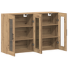 Væghængte skabe 2 pcs Artisan eg og Sort 69,5 x 34 x 90 cm