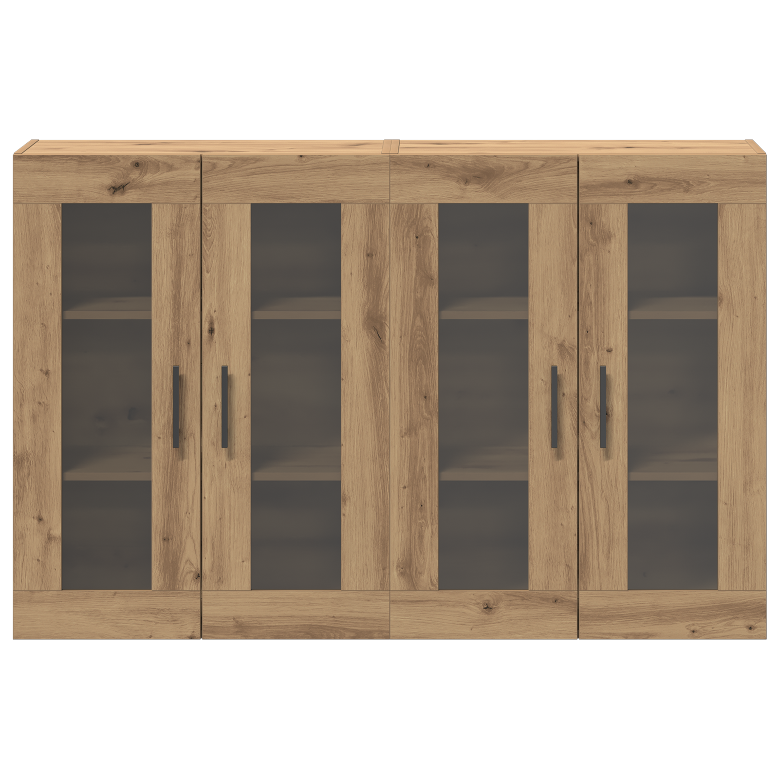 Væghængte skabe 2 pcs Artisan eg og Sort 69,5 x 34 x 90 cm