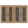 Væghængte skabe 2 pcs Artisan eg og Sort 69,5 x 34 x 90 cm