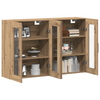 Væghængte skabe 2 pcs Artisan eg og Sort 69,5 x 34 x 90 cm