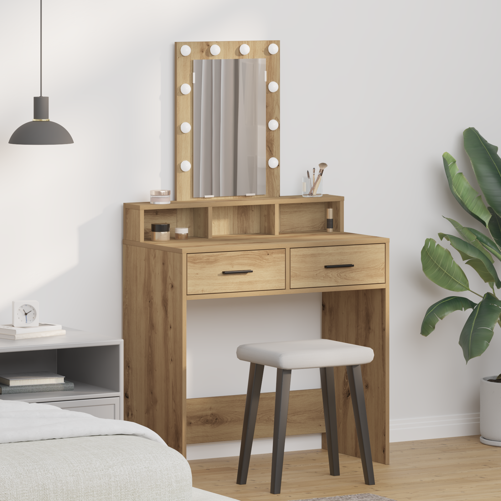 Klædeskab med skuffe Brun 79 x 41 x 140 cm Konstrueret træ