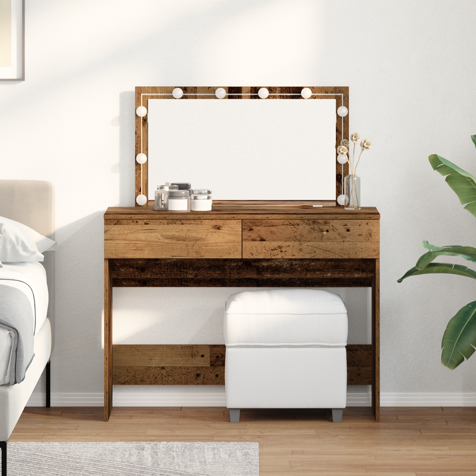 Toiletteskab Gammelt træ 100 x 40 x 120 cm Konstrueret træ