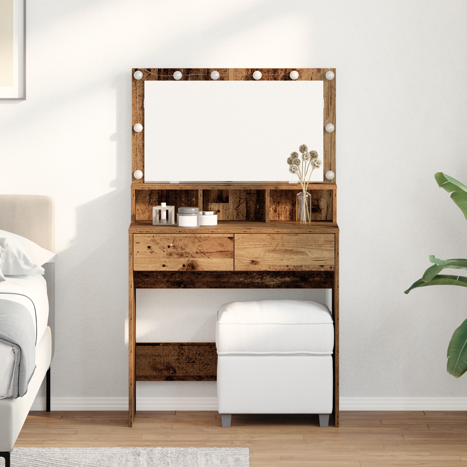 Klædeskab Gammelt træ 80 x 41 x 134.5 cm Konstrueret træ